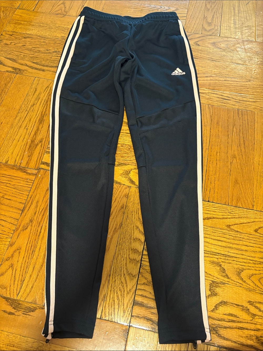Adidas Women’s Track Pants in Black with Baby Pink Details
